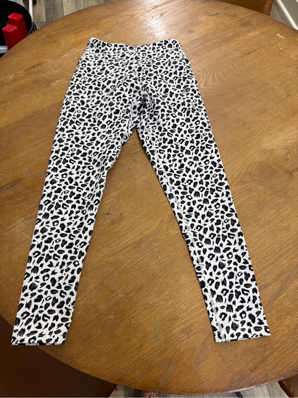 Ryderwear Black & White Leopard Print Leggings